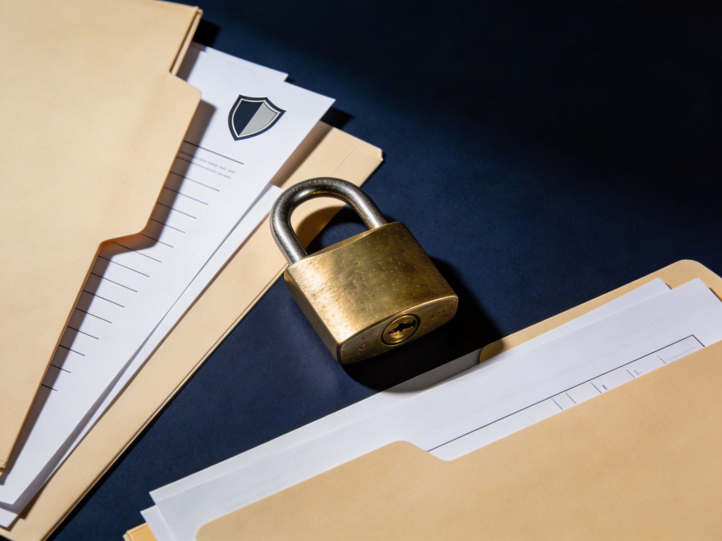 Privacy bescherming in jeugdzorg - messing hangslot op beveiligde documentenmappen voor AVG compliance